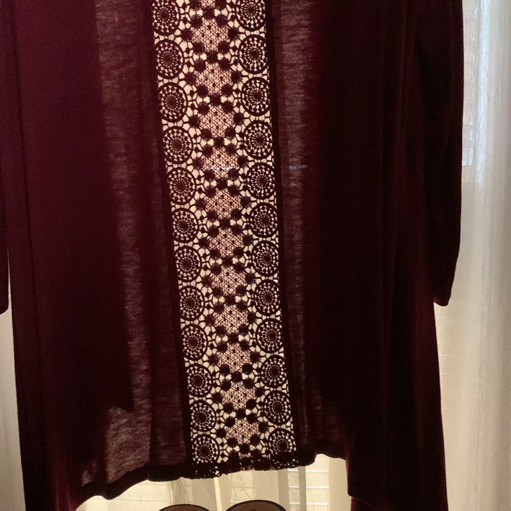 Apt. 9 Deep Burgundy Cardigan - Picture 3 of 3
